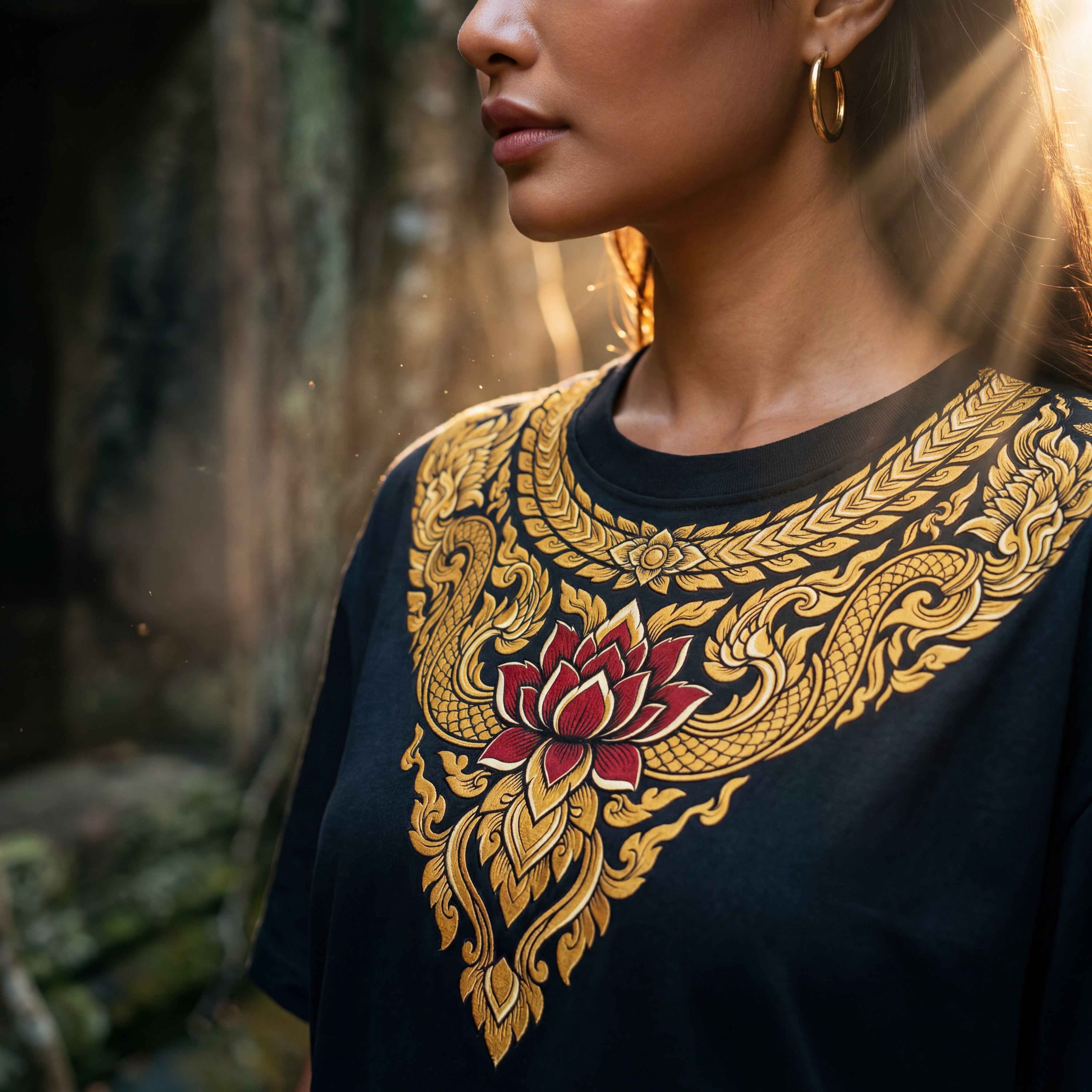 🇰🇭 Cambodian Nāga Lotus Crest T-Shirt | Khmer Heritage Edition | Survival of the Illest
